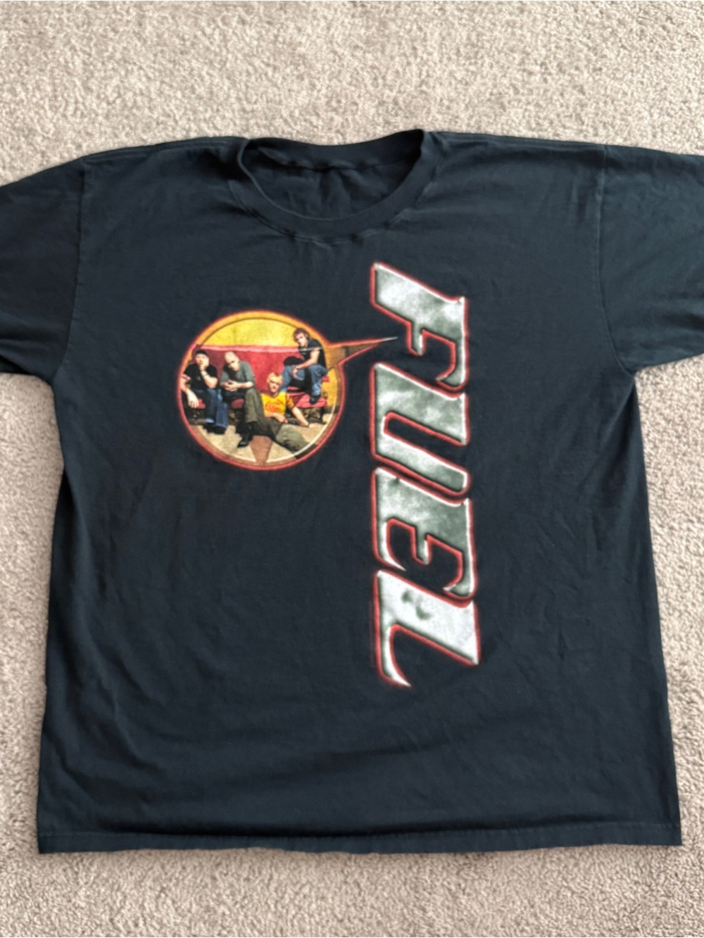 Vintage Fuel Band T-Shirt Black Alt Rock Tee Rare 23” x 28”
